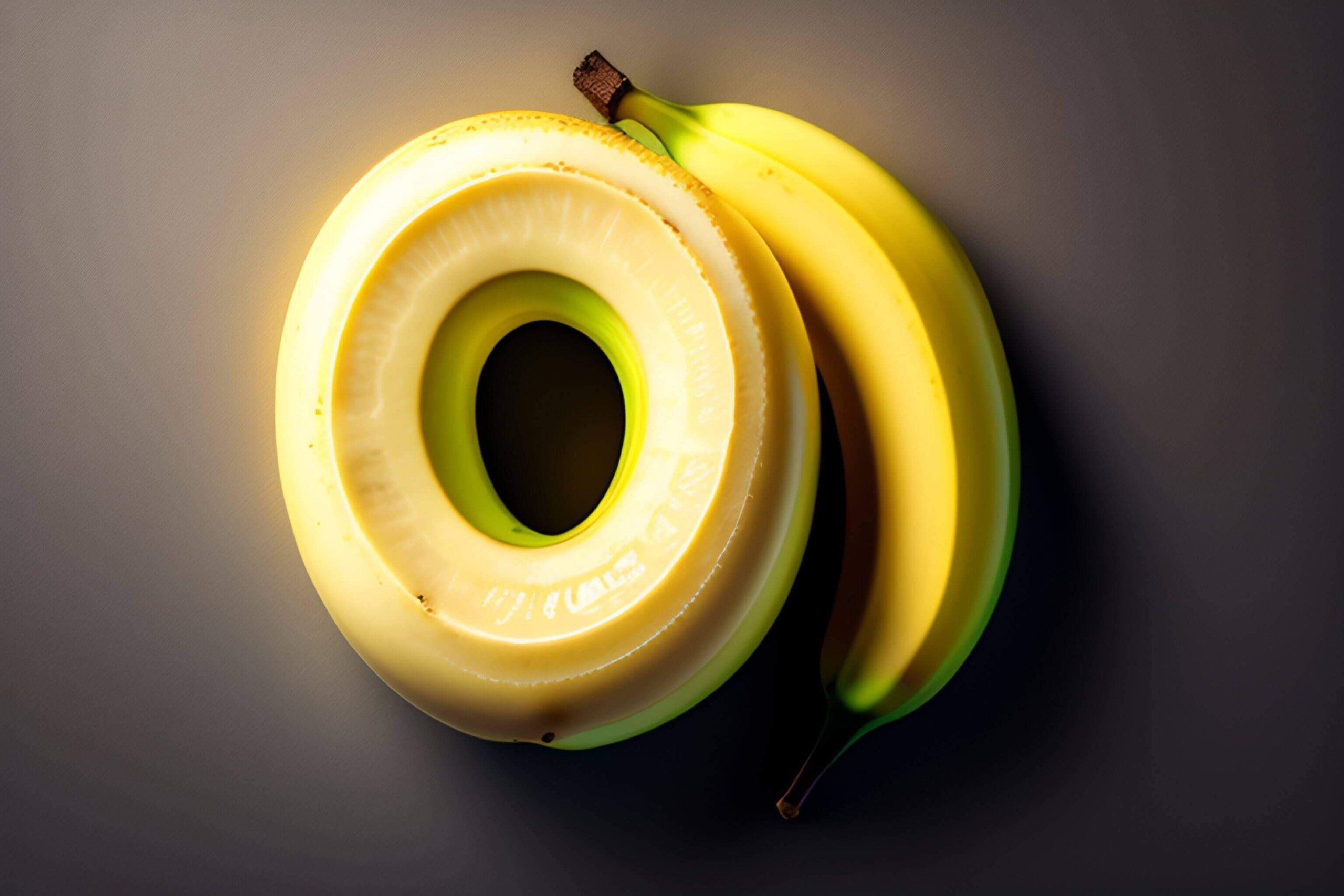 banan and bananas in the shape of an o