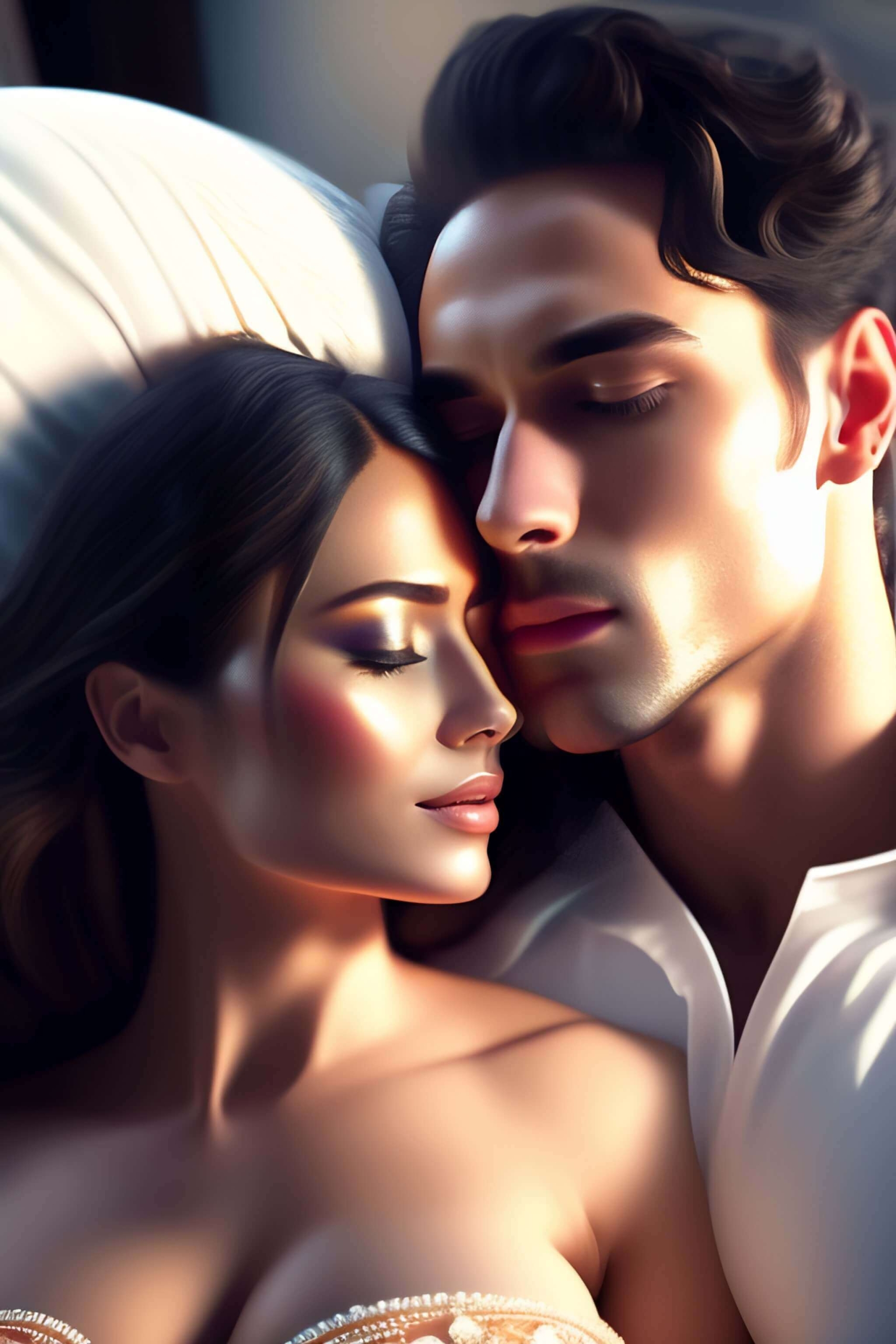 чоловік і жінка лежать у ліжку із заплющеними очима