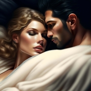 man and woman sleeping under a blanket man and woman sleeping under a blanket